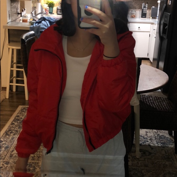 Red puffer jacket - Picture 2 of 7